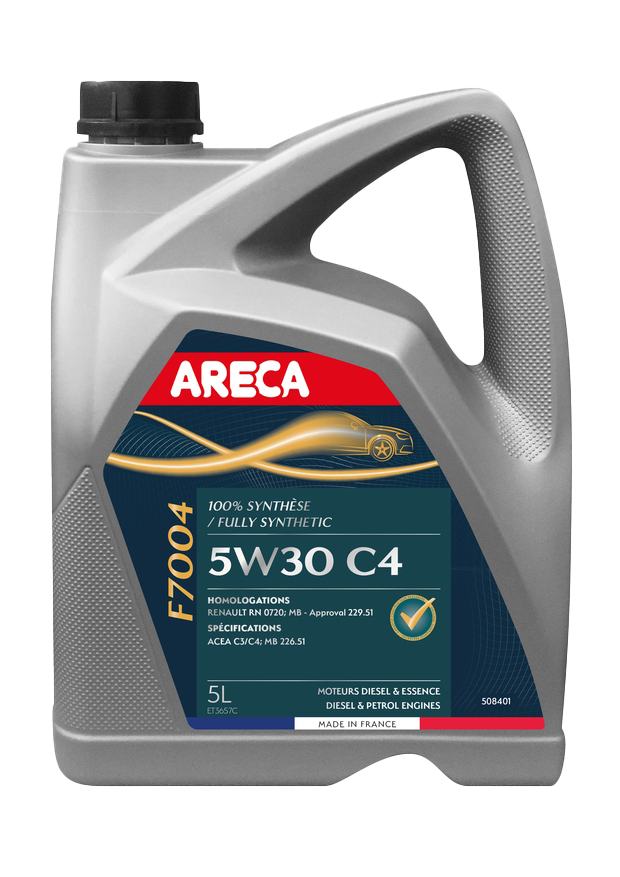 Моторное масло ARECA F7004 5W-30 C4, 5л